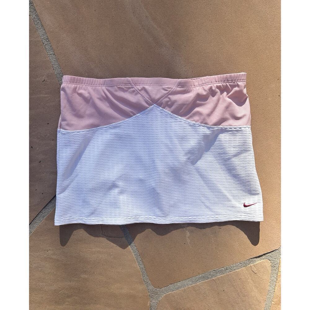 Nike Women’s Tennis Skort Size M (8-10) Pink White Performance Stretch AG - Picture 1 of 4